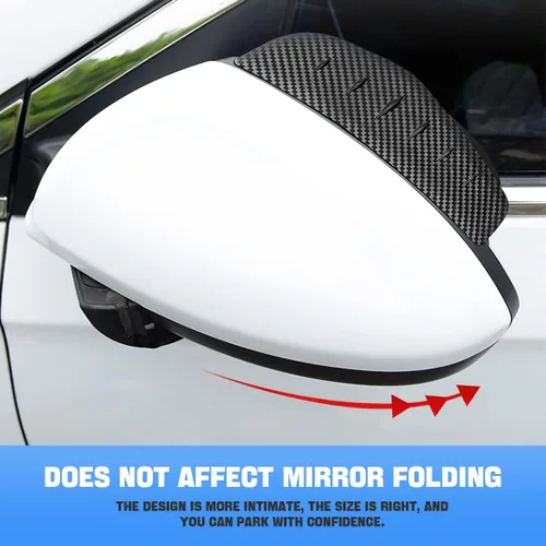 Miniatura 3 de Blilo 2 protectores de visera de humo para espejos laterales de automóvil, cejas impermeables de fibra de carbono para automóviles, camiones y SUV