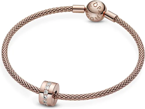 Miniatura 5 de PANDORA Joyería brillante espaciador de fila de circonita cúbica en rosa Metal Circonita cúbica