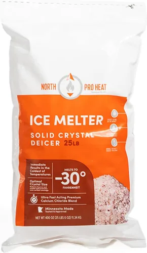 Miniatura 9 de Pro Heat Plus - Mezcla negativa de cloruro de calcio de 30 grados, bolsa resellable de 25 libras + esparcidor de manchas, descongelante de acción