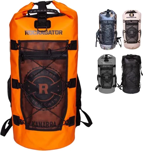 Miniatura 9 de Mochila impermeable Kanarra de 90L de Rockagator para acampada, senderismo, caza - Gran capacidad, cierre enrollable de tapa, Camuflaje, 40 litros