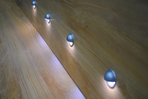 Miniatura 2 de FVTLED juego de luces para escalera, bajo voltaje y resistente al agua IP65 para exteriores con forma de media luna 1-2/5 pulgadas. Luces LED
