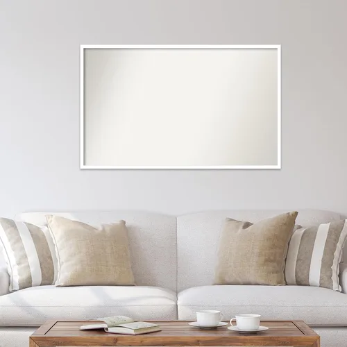 Miniatura 450 de Amanti Art Espejo de baño blanco para sobre el fregadero, 32 x 45 pulgadas, espejo de tocador rectangular blanco esbelto, marco de madera moderno