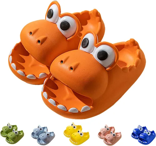 JOYEAR Dinosaur Slippers with Children's Summer Sandals, Beach Swimming Pool Non-slip Water Shoes, Indoor and Outdoor Cute Big Mouth Light Slippers