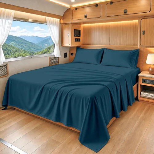 Miniatura 41 de SGI bedding Juego de sábanas de 600 hilos de 4 piezas, 100% algodón egipcio, tamaño King, con bolsillo profundo de 15 pulgadas, sábanas de lujo 16