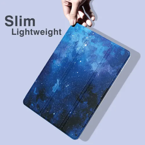 Miniatura 8 de Funda MoKo Compatible con Nuevo iPad de 9ª/8ª/7ª Generación de 10.2 pulgadas (2021/2020/2019), Funda Inteligente Delgada y Ligera con Soporte