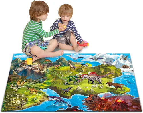Miniatura 8 de Oriate Tapete de Sueños para Niños Tapete de Juego de Actividades de Juguete de Ciudad Moderna, Alfombra de Mapa de Juego de Interacción Padre-Hijo