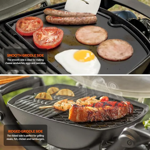 Miniatura 4 de Stanbroil Repuesto de plancha de hierro fundido para parrillas Weber serie Q100 y Q1000, repuesto para Weber 6558