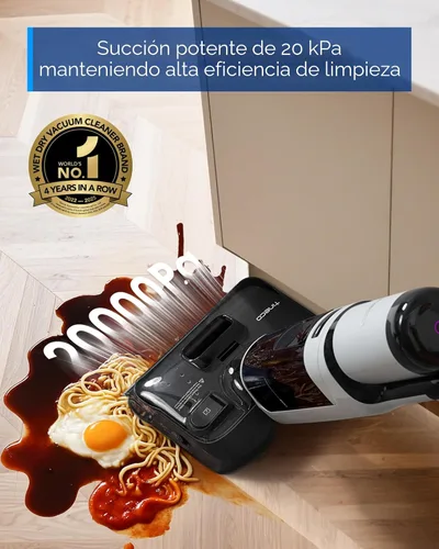 Miniatura 2 de Tineco Floor ONE i5 Stretch Aspiradora Húmeda y Seca, Aspirar y Trapear en Un Solo Paso, Succión Potente de 20kPa, Diseño Plegable de 180°, Diseño
