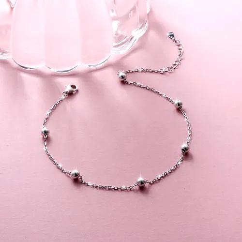 Miniatura 3 de Tobillera para mujer y niña, S925 plata de ley, ajustable, estilo de playa, joyería pulsera para tobillo