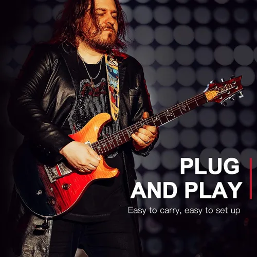 Miniatura 4 de Xvive Sistema inalámbrico de guitarra U2 con transmisor y receptor para guitarras eléctricas, bajo, violín (negro)