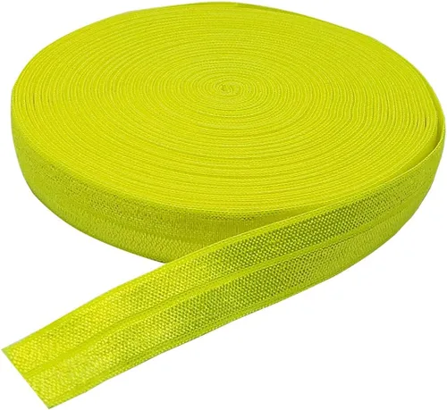 Miniatura 12 de Cinta elástica plegable de 10 yardas, cinta elástica trenzada para cintas para el cabello, disponible en varios colores (gris, 5/8 pulgadas)
