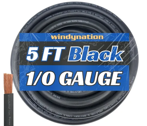 Miniatura 27 de Cable flexible de cobre puro para soldadura de batería calibre 4 AWG 25 pies negro + 25 pies rojo - Coche, Inversor, RV, Solar Negro de 25 pies + 25