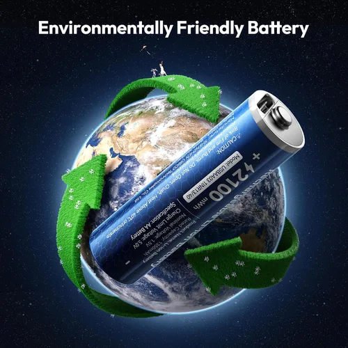 Miniatura 7 de NTONPOWER Paquete de 8 baterías recargables de litio AA, baterías AA recargables USB C de carga rápida de 1.5 horas, ecológicas de más de 1500