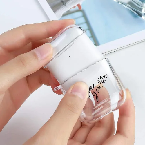 Miniatura 5 de AKABEILA Funda para Airpods para mujeres y hombres, compatible con Apple Airpods 2, bonita funda de diseño transparente para Airpods, diseño
