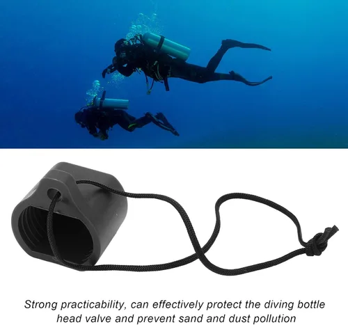 Miniatura 5 de BORDSTRACT Tapa de válvula de tanque de buceo, tapa de tapón de tanque de buceo de goma roscada, protector universal de tapa de válvula de tanque