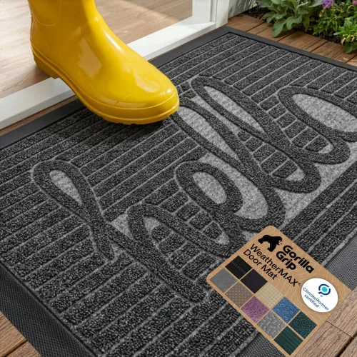 Miniatura 77 de Gorilla Grip - Tapete WeatherMax todoterreno 100% impermeable, caucho natural, resistente a manchas y decoloración, perfil bajo, interior y Grafito