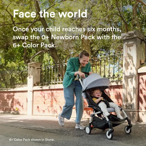 Miniatura 4 de YOYO3 Cochecito de recién nacido a niño pequeño: incluye marco negro, paquete de 6 colores negro, paquete negro 0+ recién nacido y adaptadores