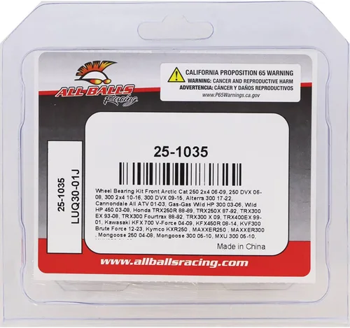 Miniatura 7 de All Balls Racing 25-1035 - Kit de juntas de rodamiento de rueda compatible con/reemplazo para Arctic Cat Cannondale Gas-Gas Honda Kawasaki