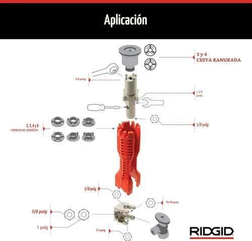 Miniatura 8 de RIDGID 57003 EZ Change Llave de Fontanería para Instalación y Remoción de Grifos