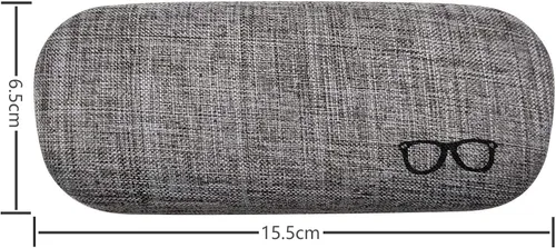 Miniatura 4 de Paquete de 3 fundas rígidas para lentes de lino fundas grandes para lentes concisas Color múltiple