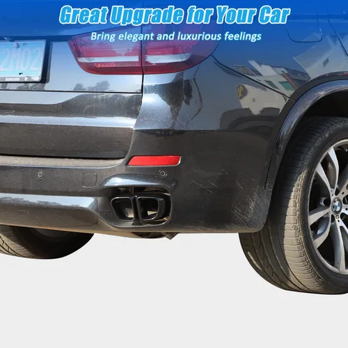 Miniatura 4 de Accesorios exteriores de aleación de aluminio, silenciador de escape, cubierta para BMW X5 F15 X6 F16 2014-2019 (adecuado para versión M Sports)