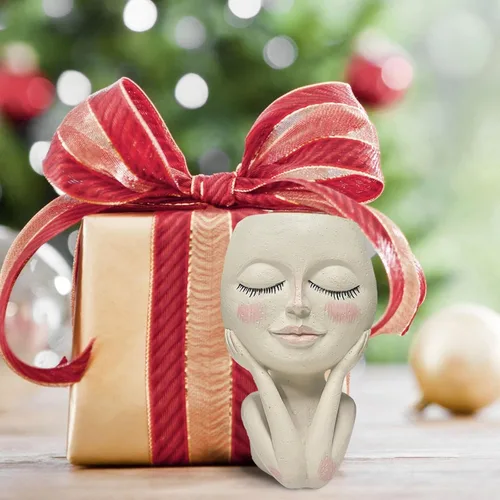 Miniatura 4 de Macetas Cara de Plantas en Forma de Cabeza - Lindas Macetas para Suculentas, Macetas para Plantas de Interior con Sistema de Drenaje, Regalos