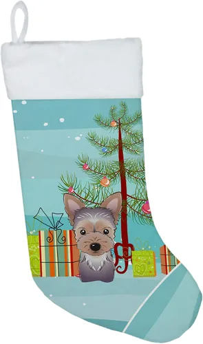 Miniatura 12 de Caroline's Treasures BB1590CS Árbol de Navidad y Alaskan Malamute Calcetines de Navidad para colgar en la chimenea, decoración de fiesta de Navidad