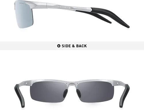 Miniatura 4 de MERRY'S Gafas de sol polarizadas de conducción deportiva para hombre, montura irrompible, sin montura S8277