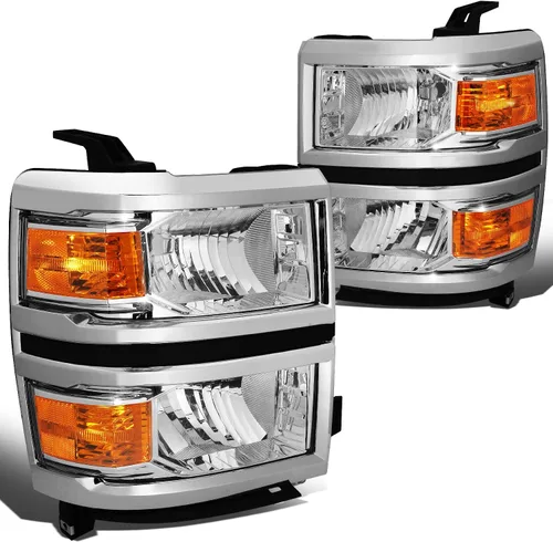 Miniatura 10 de DNA MOTORING HL-OH-CSIL14-BK-AM Faros delanteros negros y ámbar compatibles con Silverado 1500 2014-2015