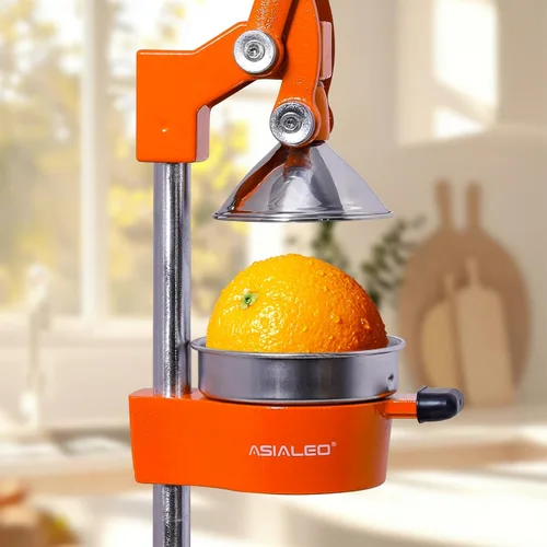 Miniatura 8 de Exprimidor manual de cítricos de hierro fundido, prensa manual comercial, exprimidor de encimera resistente para jugo de limón naranja fresco, fácil
