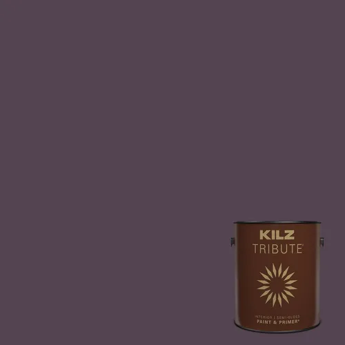 Miniatura 42 de KILZ TRIBUTE Pintura e imprimación, para interiores, semibrillante, Vintage Indigo, 1 galón Índigo Victoria