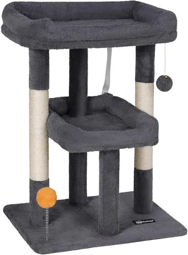 Miniatura 2 de FourFurPets Árbol para gatos de 27.6 pulgadas, torre para gatos de interior, condominio para gatos grandes, árbol pequeño para gatos con poste