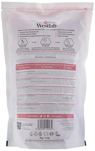 Miniatura 2 de Westlab Bolsa de sal de baño limpiadora del Himalaya, 2.2 lbs