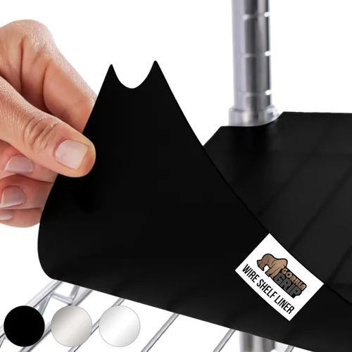 Miniatura 10 de GORILLA GRIP ShelfGuard - Revestimientos compatibles para estantes de alambre con la estantería Amazon Basics, juego de 5 revestimientos