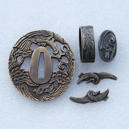 Miniatura 24 de Espada samurái japonesa KOSHIRAE – TSUBA FUCHI KASHIRA MENUKI 68-100