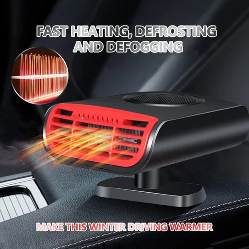 Miniatura 3 de Calentador de Coche, Calentador de Coche Portátil de 12V 150W que se Conecta al Encendedor de Cigarrillos, Calefacción Rápida 2 en 1 Descongelador