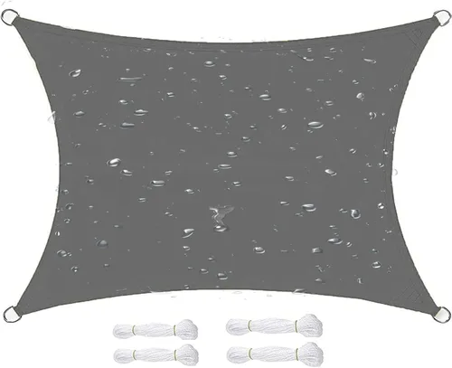 Miniatura 24 de Toldo tipo vela para exteriores, 10 x 20 pies, vela impermeable con bloqueo UV, tela resistente, protección solar, resistente al viento, grado Verde