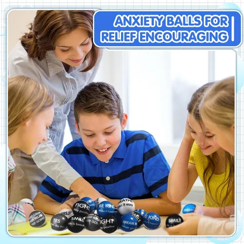 Miniatura 5 de Liliful 48 bolas motivacionales para el estrés, bolas inspiradoras a granel para adultos, alivio de la ansiedad, juguetes para la ansiedad, regalos