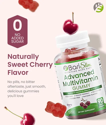 Miniatura 4 de BariSlim Gomitas multivitamínicas bariátricas avanzadas, vitaminas bariátricas especialmente formuladas para pacientes después de una cirugía