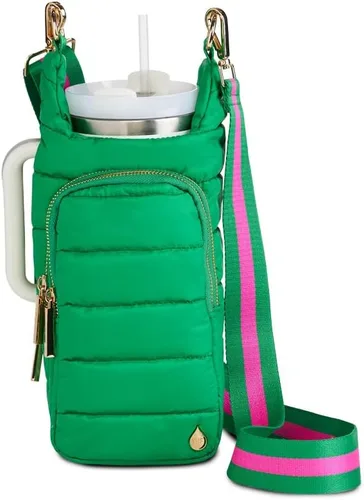 Miniatura 11 de WanderFull® Ranura con cremallera original HydroBag® HANDLE™ para mango, soporte para botella de agua cruzado manos libres y accesorios para vasos