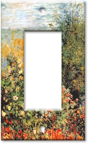 Miniatura 10 de Art Plates - Monet: Stiller Winkle - Placa decorativa de pared de metal con palanca de 1 banda - Cubierta de placa de interruptor de luz de una