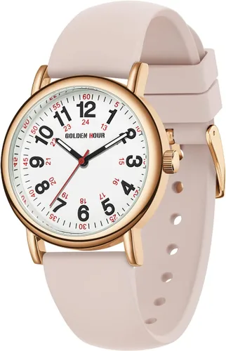 Miniatura 22 de GOLDEN HOUR - Reloj de enfermera impermeable para profesionales médicos, estudiantes, mujeres y hombres, esfera luminosa de fácil lectura, 24 horas