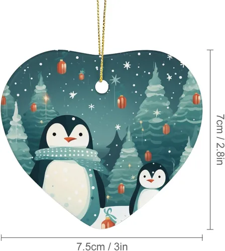 Miniatura 2 de Adorno de Navidad de pingüino, adorno de Navidad 2023, lindo pingüino para bebé, primera Navidad, Navidad, recuerdo, decoración de árbol de Navidad