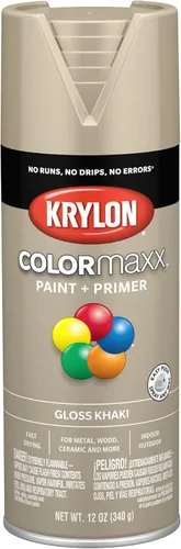 Miniatura 39 de Krylon K05599007 COLORmaxx Pintura en aerosol y base para uso en interiores y exteriores, color gris brillante para maquinaria, 12 onzas