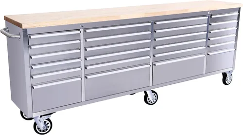 Miniatura 10 de GarveeTech Caja de herramientas de 61 pulgadas, caja de herramientas móvil con 9 cajones, armario rodante con ruedas, sistema de bloqueo de llave