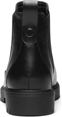 Miniatura 4 de DREAM PAIRS Botines de Tobillo Chelsea de Tacón Bajo para Mujer Zapatos Botines de Moda Tipo Slip-On Elásticos de Otoño