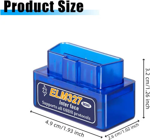 Miniatura 2 de Escáner OBD2 Bluetooth, herramienta de diagnóstico universal ELM327 OBDII, lector de código de automóvil, herramienta de diagnóstico de escáner