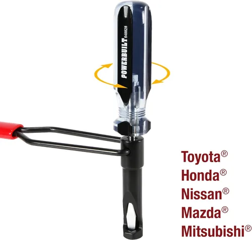 Miniatura 4 de Powerbuilt herramienta de ajuste de válvula de tuerca de 12 mm y 7-1/2 pulgadas, perno de ajuste de válvula ranurada, para motores de vehículos