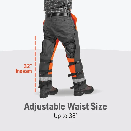 Miniatura 2 de Husqvarna unisex adulto 36-38 pulg. Naranja/Gris Técnico. Chaparreras Técnicas, Naranja, 36 a 38 pulgadas EE.UU