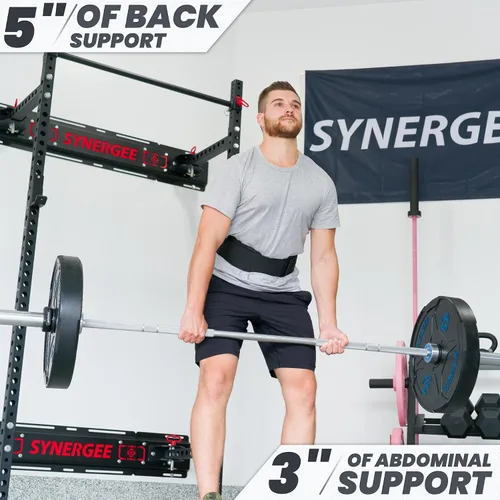 Miniatura 4 de Synergee Weightlifting Belt – 5" Padded Adjustable Support